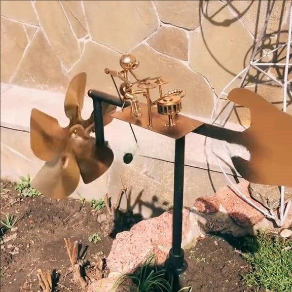 🔥Last Day: 50% OFF🔥🥁Handmade Metal Drummer Windmill🎁Buy 2 Free Shipping