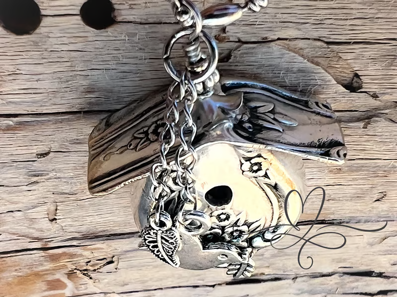 🔥Father's Day Sale: - 🐦Birdhouse Necklace • The 1951 "Magnolia" Silverware Birdhouse💯Sterling Silver✨🎉