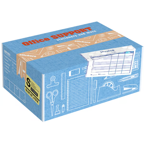 Miniature Shipping Box Flake Sticker Set