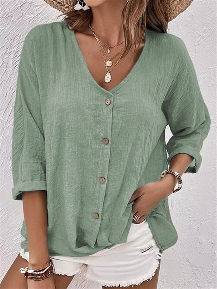 Loose V-neck Pullover Women's Shirt-Buy 2 Free Shipping