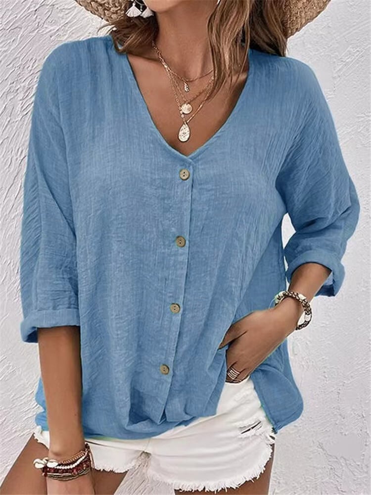 Loose V-neck Pullover Women's Shirt-Buy 2 Free Shipping