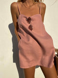 Women's Solid Color Camisole Mini Dress