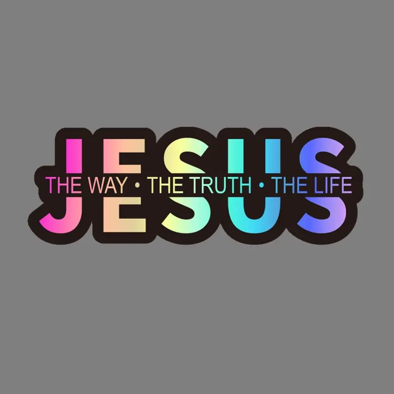 🔥Last Day 49% OFF - ✝️Bumper Stickers Jesus The Way The Truth The Life Christian Vinyl Decal