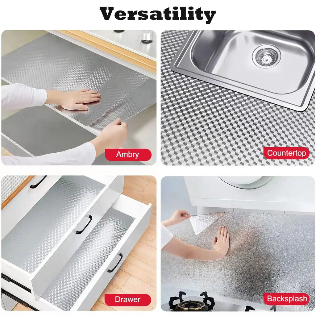 🔥Limited Time 50% Off✨Stainless Steel Kitchen Oil-Proof Adhesive Wallpaper Roll