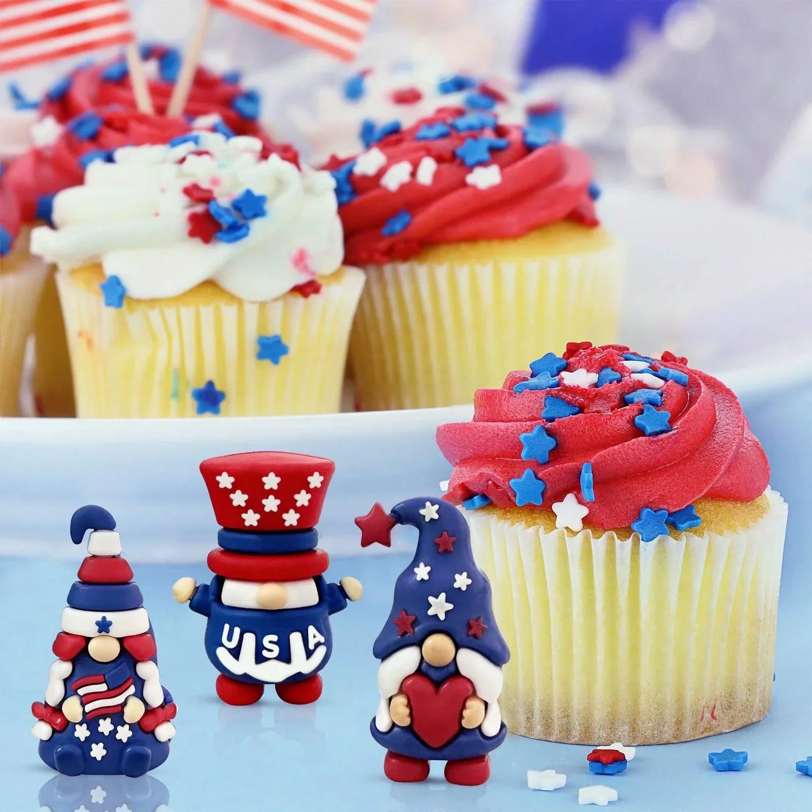 Patriotic gnome figurine, July 4th gift