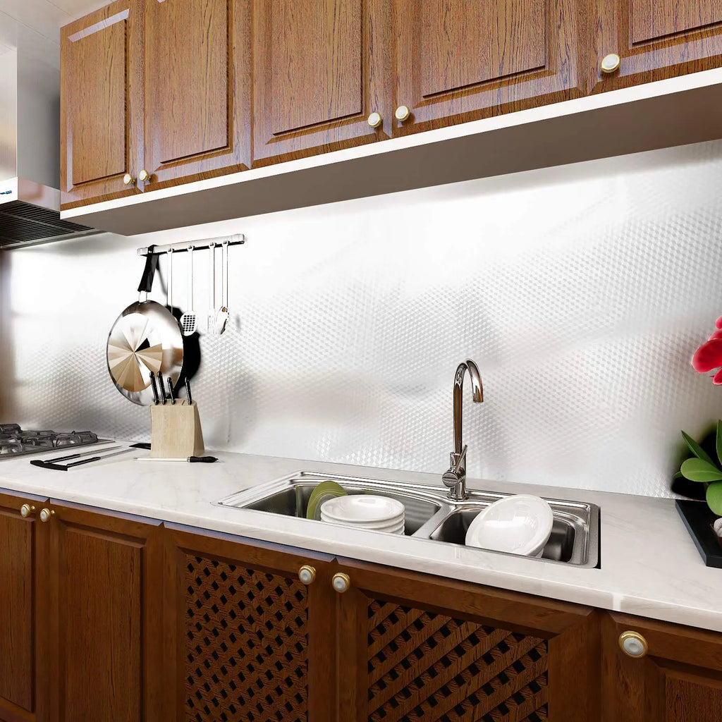 🔥Limited Time 50% Off✨Stainless Steel Kitchen Oil-Proof Adhesive Wallpaper Roll