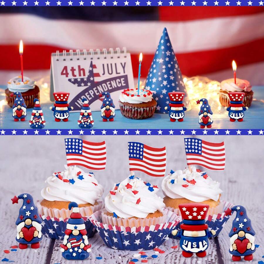 Patriotic gnome figurine, July 4th gift