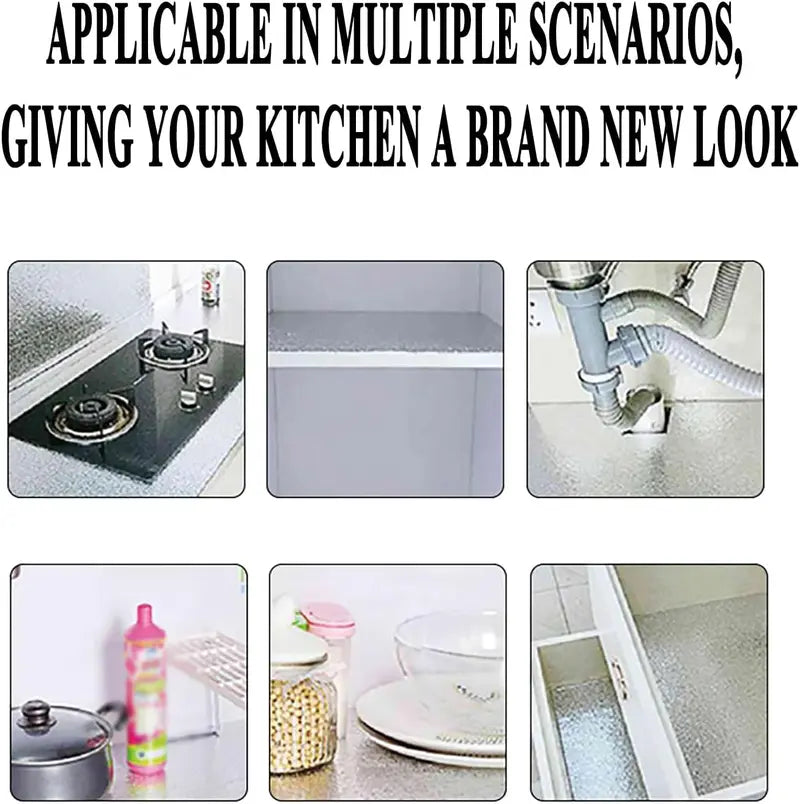 🔥Limited Time 50% Off✨Stainless Steel Kitchen Oil-Proof Adhesive Wallpaper Roll