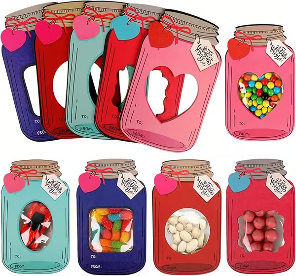 🔥LAST DAY 50% OFF - 💖Mason Jar Happy Valentines Day Cards