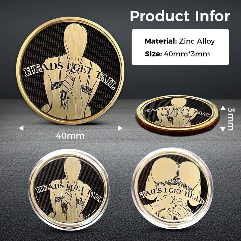 🔥This Week's Special Offer 49% OFF-🤣Funny Heads and Tails Coins