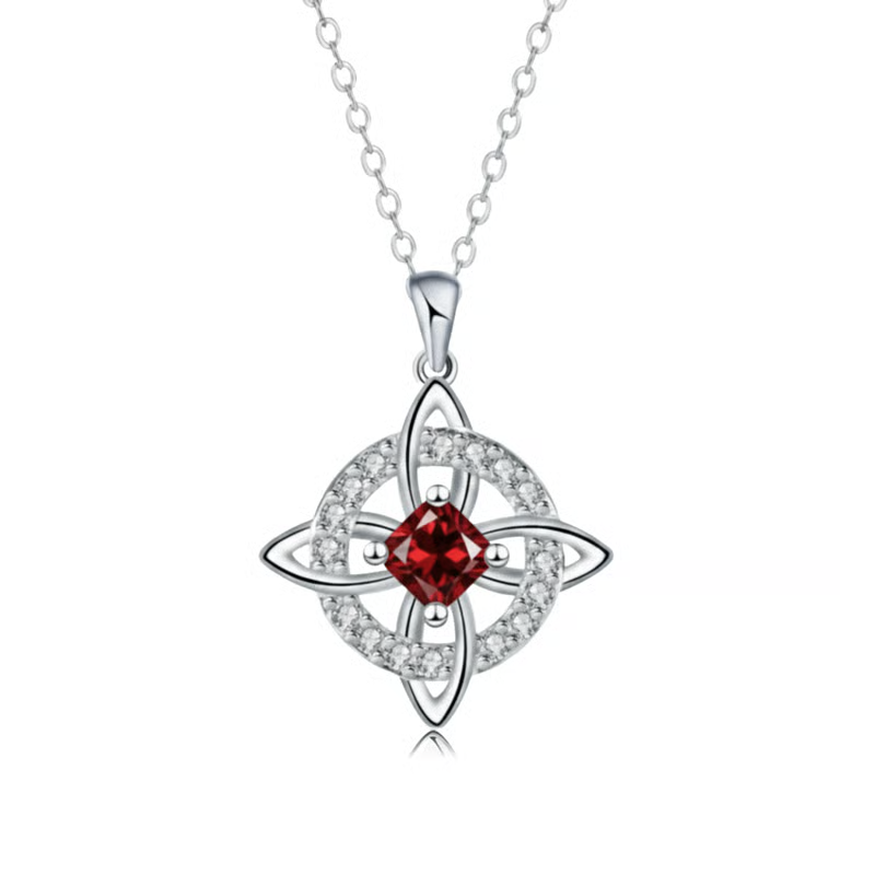 Mystical Birthstone Witches Knot Necklace – Natural Crystal🔮💞Protect Your Loved Ones