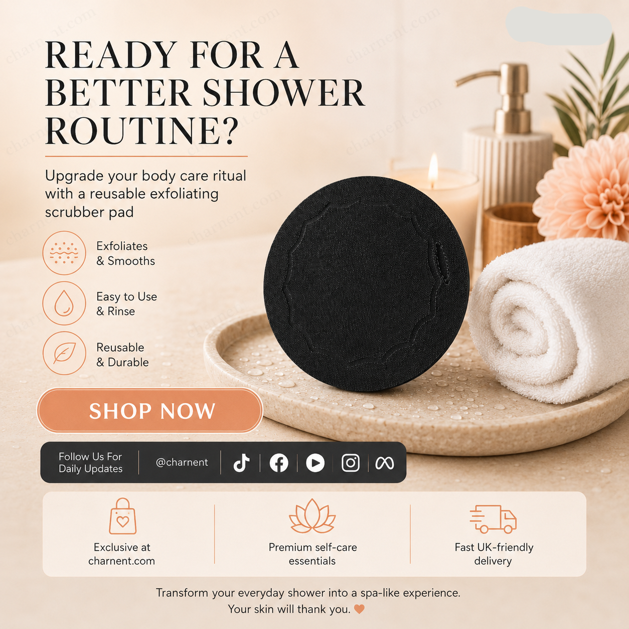 🥳2026 HOT SALE💞50K+ SOLD!🌸 50% OFF! Scrub Bath Pads – Gently exfoliate, unclog pores, reveal brighter skin. Durable rubber, easy to rinse. A little scrub goes a long way! ✨🛀