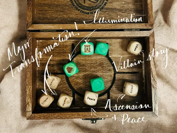 🔮 Arcane Divination Dice Set – Handcrafted Oracle Dice for Tarot, Ritual & Intuitive Guidance