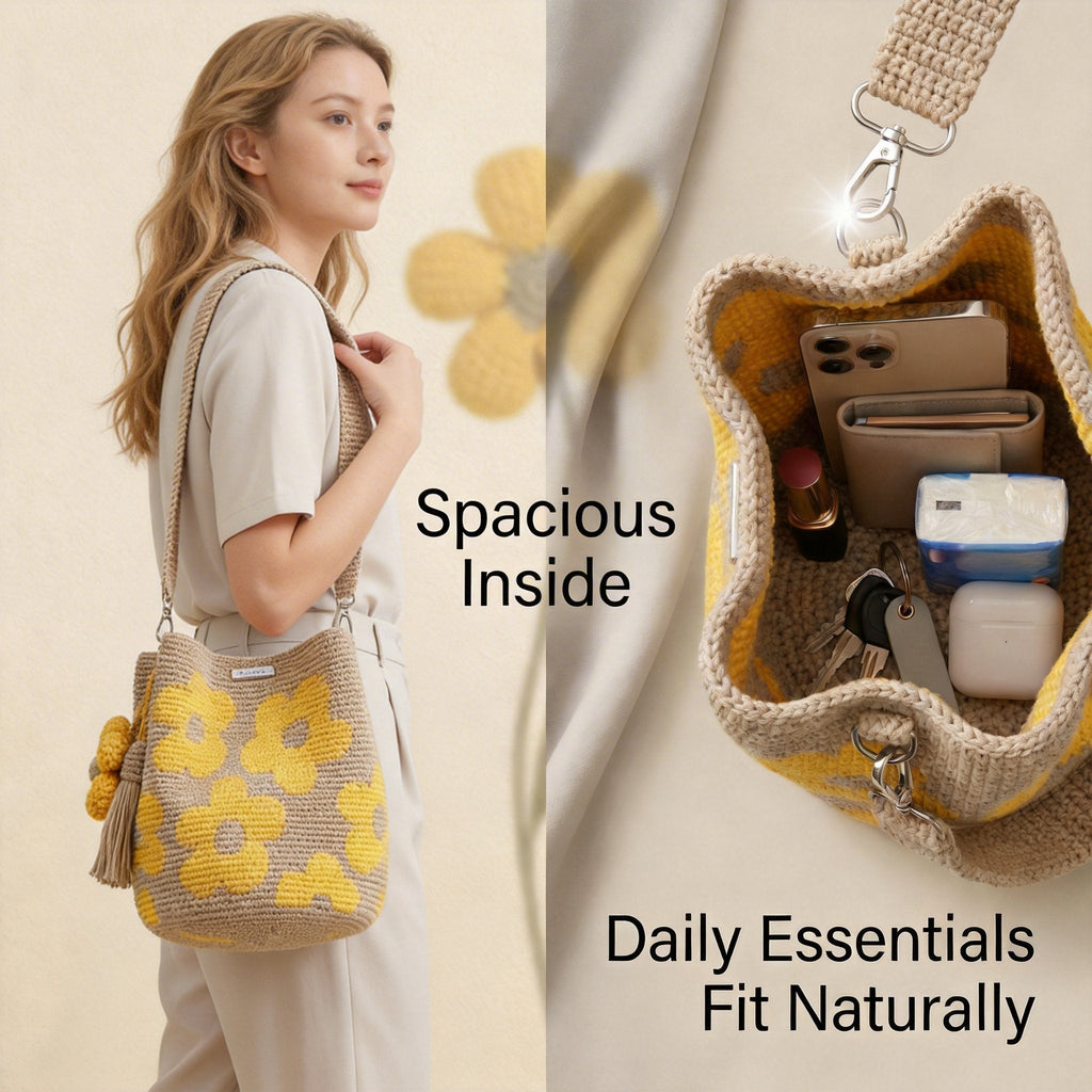 🔥2026 Spring Special Offer 49% OFF🌼Handmade Crochet Flower Tote✨