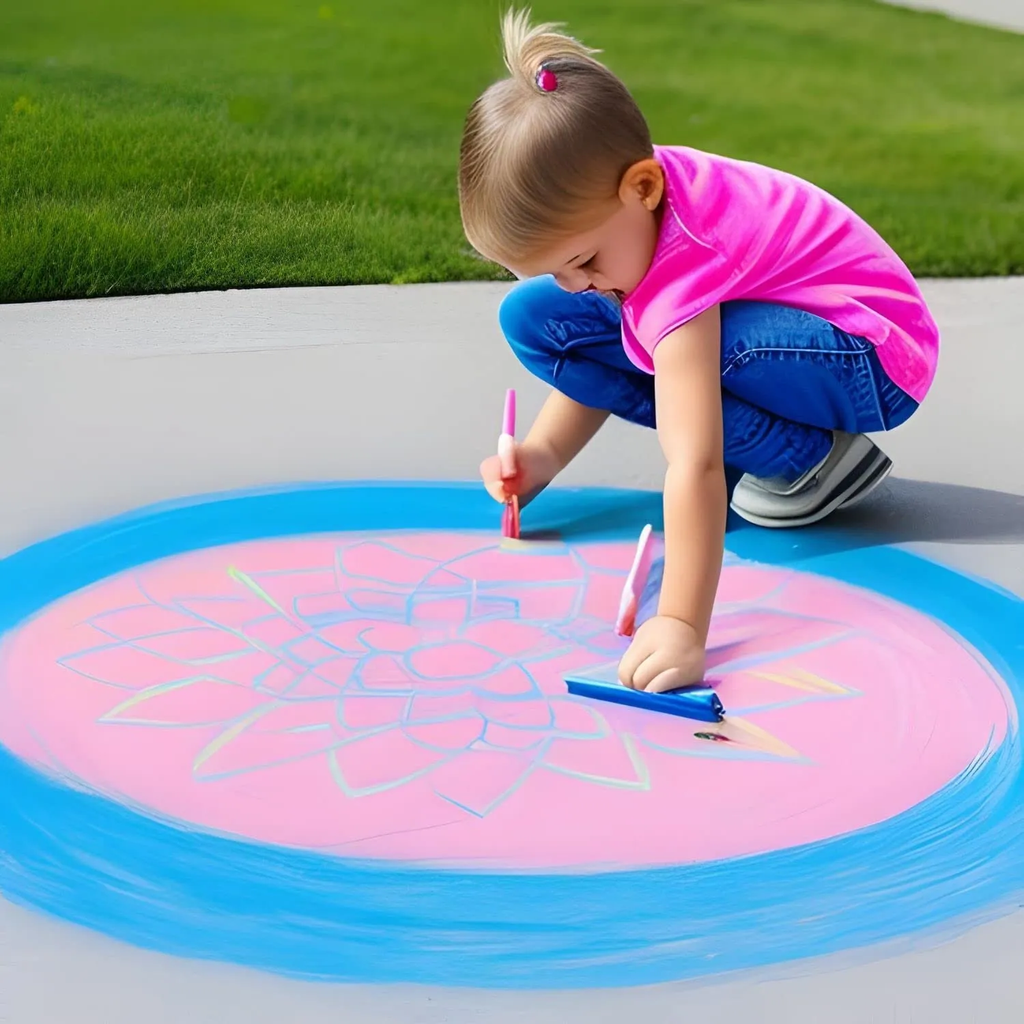 Sidewalk Chalk Paint Brush With Liquid Chalk