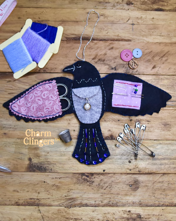 🎁Today Only 50% Off - 🖤 “Raven’s Keepsake – Guardian of Stitches” 🪡✨Includes all accessories
