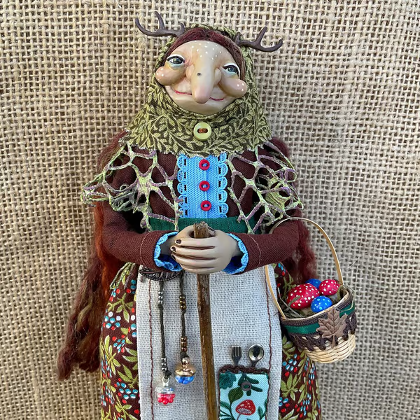 🔥Last 4 hours Sale: Save 49%- Handmade Kitchen Witch Doll
