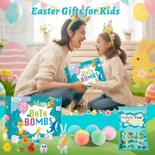 🥚✨Easter Gift - 24-Piece Children Bath Ball Gift Box