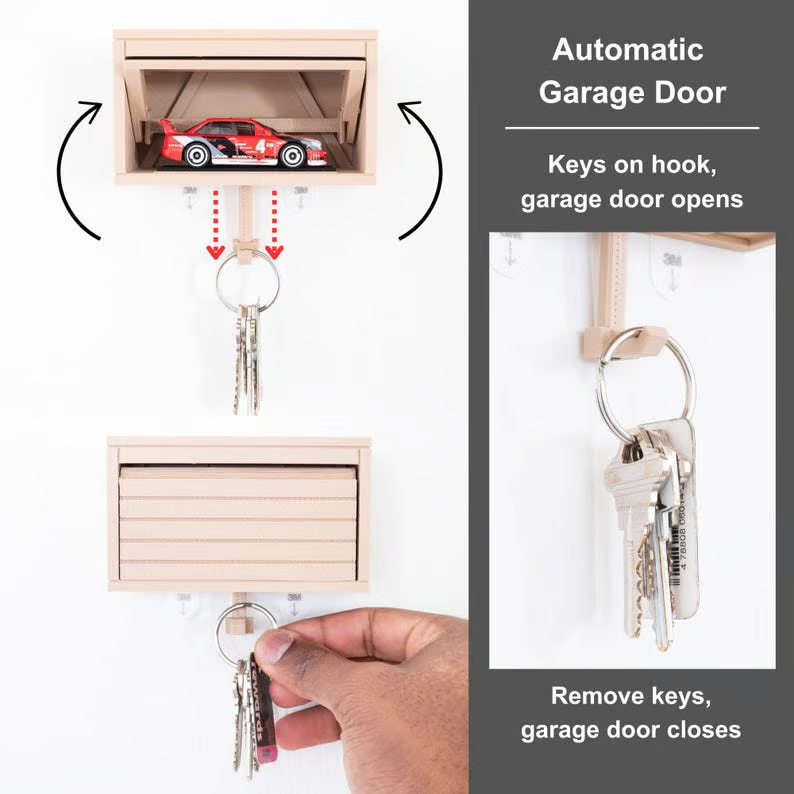 🔥Hot Sale 49% OFF🔥🚗🔑 Car Garage Key Holder with Opening Door
