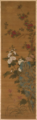 Flowers and Rocks by  - Classic Art canvas print