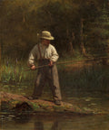 Boy Fishing by Eastman Johnson (American, 1824–1906) - Classic Art canvas print
