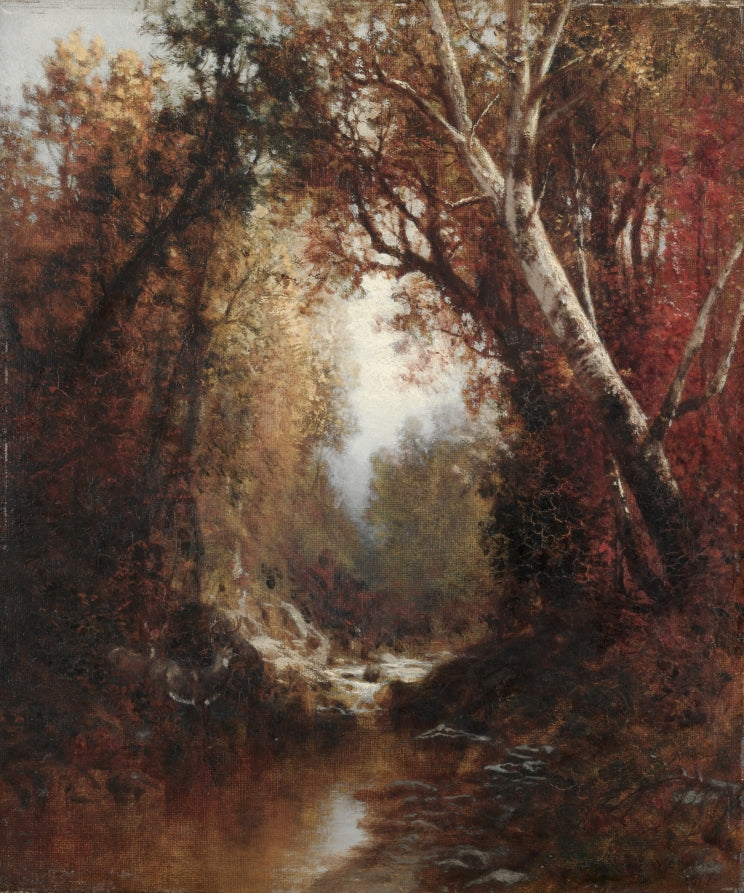 Autumn Scene in the Adirondacks by William Hart (American, born Scotland, 1823–1894) - Classic Art canvas print