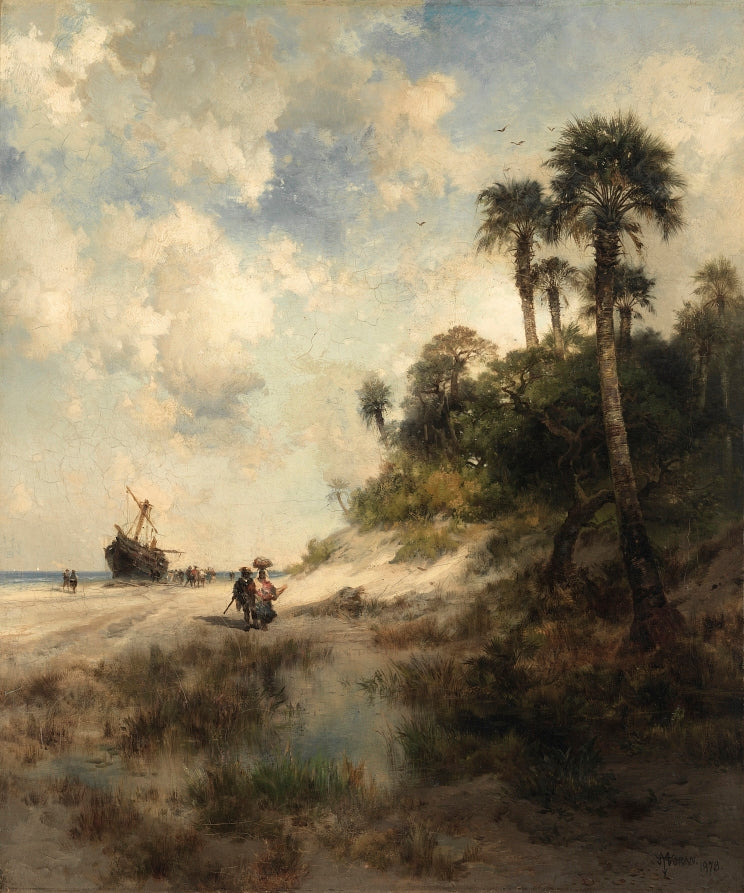 Fort George Island, Florida by Thomas Moran (American, born England, 1837–1926) - Classic Art canvas print