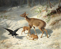 Maternal Solicitude by Arthur Fitzwilliam Tait (American, born England, 1819–1905) - Classic Art canvas print