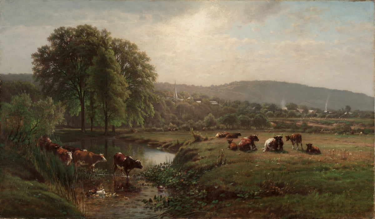 Morning in New England by James McDougal Hart (American, born Scotland, 1828–1901) - Classic Art canvas print