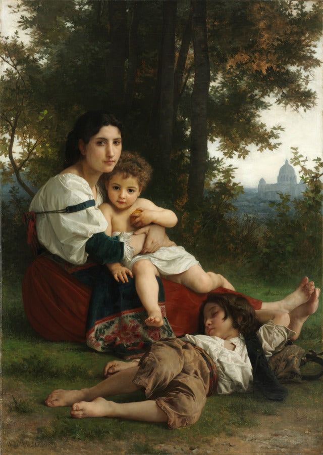 Rest by William Adolphe Bouguereau (French, 1825–1905) - Academic canvas print