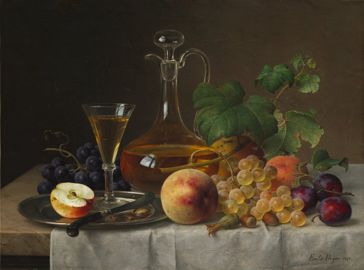Still Life with Fruit by Emilie Preyer (German, 1849–1930) - Classic Art canvas print