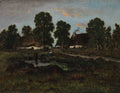Cottages Near Larchant by Théodore Rousseau (French, 1812–1867) - Naive Art canvas print