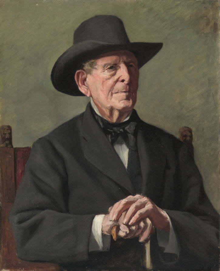 Portrait of an Old Sea Captain by Samuel Isham (American, 1855–1914) - Classic Art canvas print