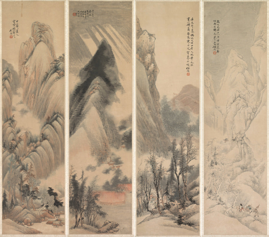 Landscapes by Ren Yu (Chinese, 1853–1901) - Classic Art canvas print