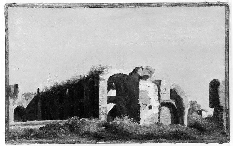 Copy after Valenciennes's Ruins at the Villa Farnese by French Painter - Classic Art canvas print