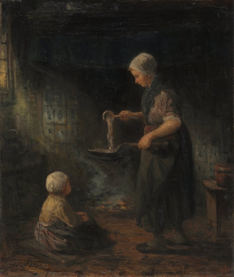 The Pancakes by Jozef Israëls (Dutch, 1824–1911) - Classic Art canvas print
