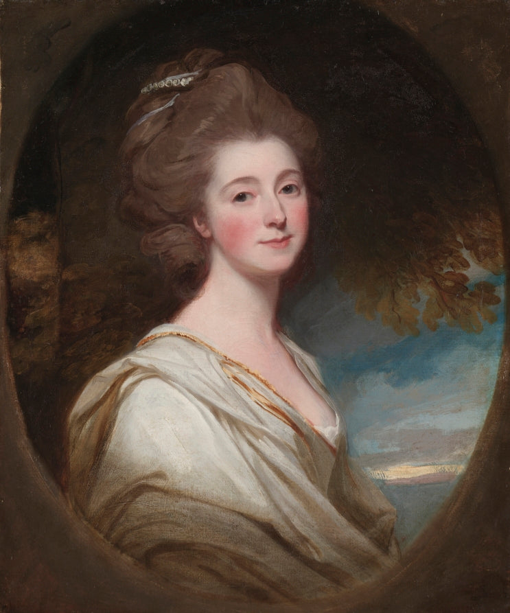 Portrait of Jane Hoskyns by George Romney (British, 1734–1802) - Classic Art canvas print