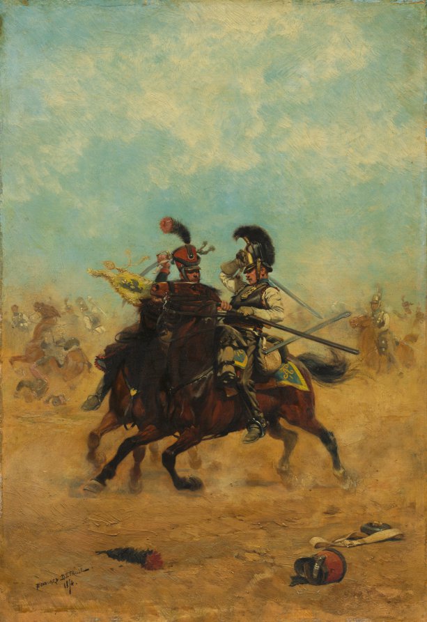 Combat for the Colors by Édouard Detaille (French, 1848–1912) - Classic Art canvas print