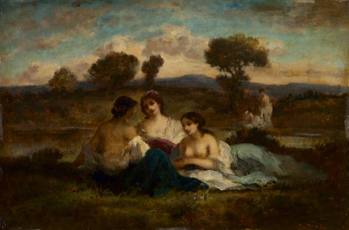 The Bathers by Narcisse Diaz de la Peña (French, 1807–1876) - Classic Art canvas print