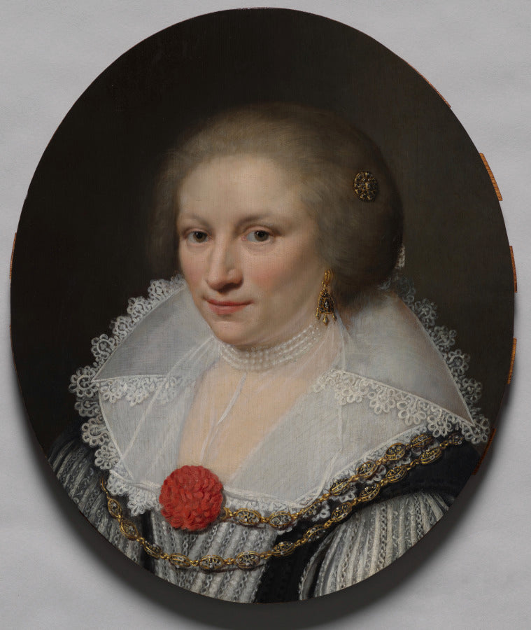 Portrait of a Woman by Jan Anthonisz. van Ravesteyn (Dutch, c. 1570–1657) - Classic Art canvas print