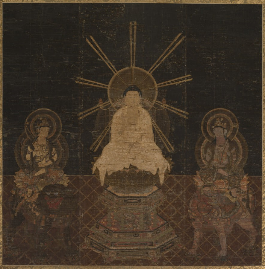 Shakyamuni Triad by  - Classic Art canvas print