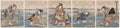 A Low Tide Pentaptych by Utagawa Kuniyoshi (Japanese, 1797–1861) - Classic Art canvas print