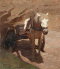 In the Sand-pit by Henry Keller (American, born Germany, 1869–1949) - Classic Art canvas print