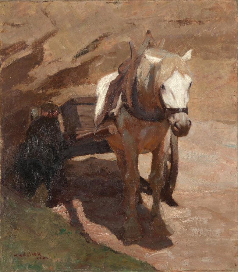 In the Sand-pit by Henry Keller (American, born Germany, 1869–1949) - Classic Art canvas print