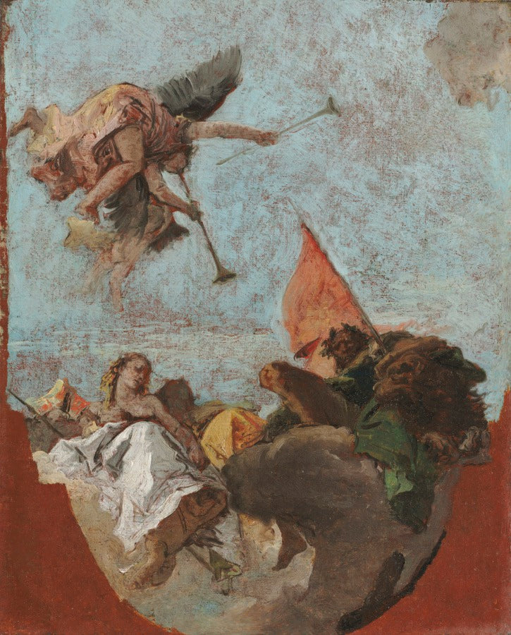 Sketch for a Ceiling by Giovanni Battista Tiepolo (Italian, 1696–1770) - Classic Art canvas print