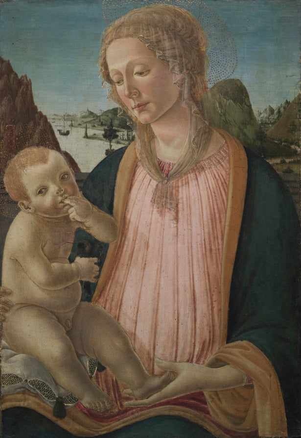 Madonna and Child by Francesco Botticini (Italian, c. 1446–1497) - Classic Art canvas print