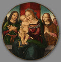 Virgin and Child with Angels by Master of the Holden Tondo (Italian) - Classic Art canvas print