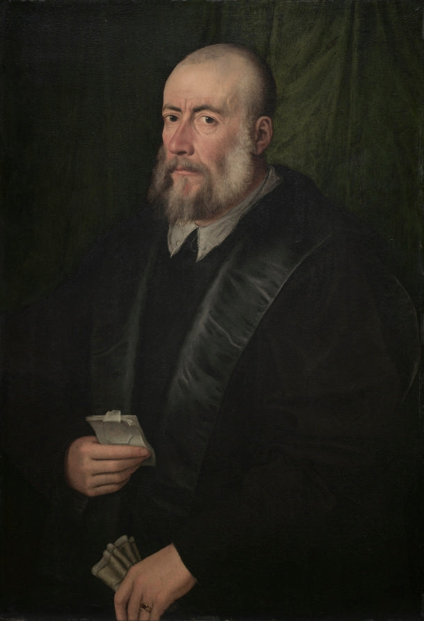 Portrait of an Old Man by Giulio Campi (Italian, c. 1500–1572) - Classic Art canvas print