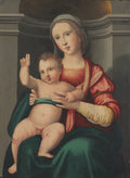 Madonna and Child in a Niche by Antonio del Ceraiolo (Italian) - Classic Art canvas print