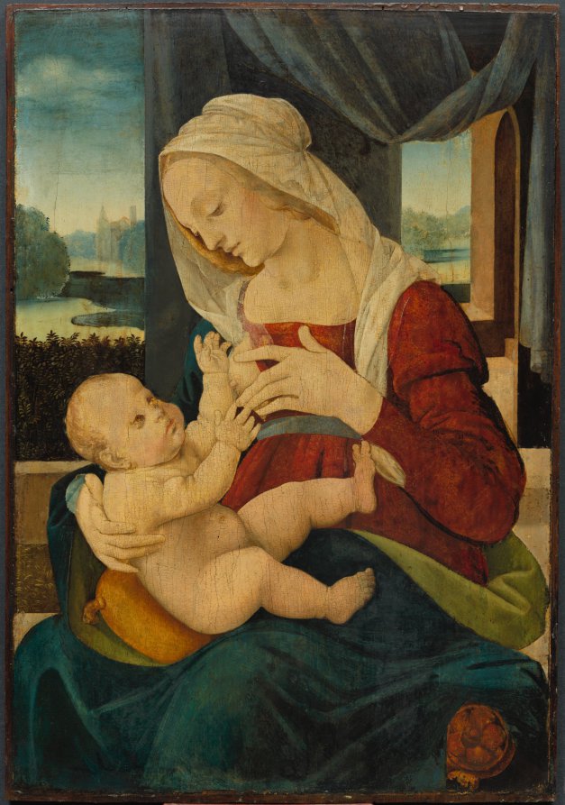 Virgin and Child by Lorenzo di Credi (Italian, 1459–1537) - Classic Art canvas print
